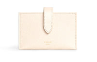 CELINE Grain Cow Leather Accordion Pleat Card Bag Women's Light Pink