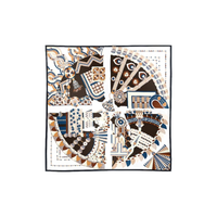 HERMES Silk Scarves Women's Beige