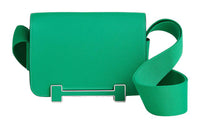 HERMES Goatskin Crossbody Bag Shoulder Bag Women's Mint Green