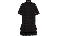 PRADA Short-Sleeved Dresses Women's Black