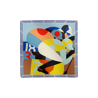HERMES Mulberry Silk Silk Scarves Women's Sky Blue