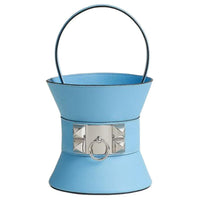 HERMES Epsom Calfskin Handbag Women's 7N Celeste Sky Blue