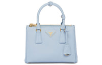 PRADA Galleria Killer Bag Leather Shoulder Bag Crossbody Bag Handbag Small Size Women's Light Blue