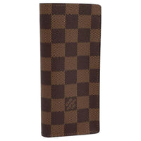 LOUIS VUITTON Damier Canvas Storage Bags Eyeglass Pouches Large Size Women's Brown