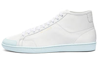 SAINT LAURENT Skateboard Shoes Men Mid-Top White/Blue