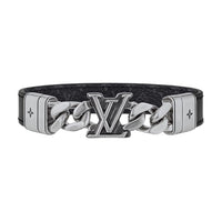 LOUIS VUITTON Leather Bangles Men's Silver