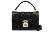 MIU MIU Soft Sheepskin Shoulder Bag, Crossbody Bag, Handbag Women's Black