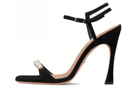 DIOR One Strap Sandals 10.5cm Women's Black