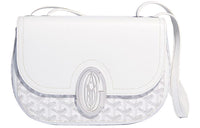 GOYARD 233 Canvas With Leather Shoulder Bag Crossbody Bag Women's White