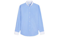CELINE Loose Shirt With Inverted Collar In Striped Cotton