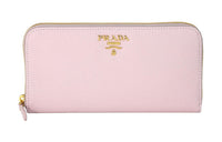 PRADA Leather Wallet Women's Pink