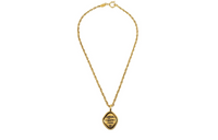 CHANEL 1990 2000s Logo engraved Pendant Necklace