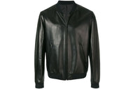 PRADA Leather Jackets Men Black
