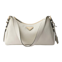 PRADA Leather Handbag, Shoulder Bag Medium Size Women's White