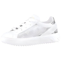 LOUIS VUITTON Time Out Low Top Stylish Skateboarding Shoes Women's White Blue
