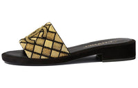 CHANEL Slide Slippers Women's Gold/Black