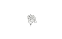 CHANEL White 18K Gold Diamond Rings Women's Silver