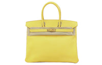 HERMES Birkin Epsom Calfskin Birkin Bag Handbags Women's 9R Lime Lemon