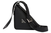 PRADA Saffiano Leather Fanny Pack Men's Black