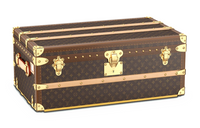 LOUIS VUITTON Wooden Plank Storage Boxes Unisex Brown