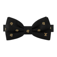 LOUIS VUITTON Mulberry Silk Ties Men's Black