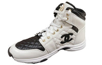 CHANEL High-Top Casual Shoes Women's White Black