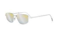 DIOR Metal Irregular Shape Sunglasses Men's Silver