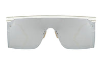 DIOR Irregular Shape Sunglasses Unisex White