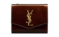 SAINT LAURENT UPTOWN Calfskin Wallet Regular Women's Burgundy