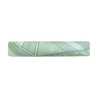 HERMES Silk Hair Clips Unisex Aqua Green