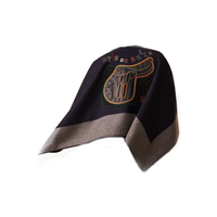 HERMES Cashmere Shawls Women's Dark Blue