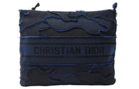 DIOR Embroidery Clutch Medium Size Men's Blue