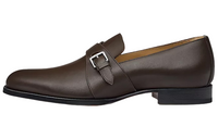 HERMES Dress Shoes Men Low Top Umber