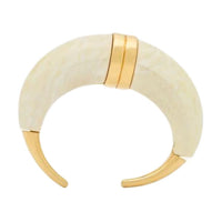 SAINT LAURENT Resin Metal Bangles Unisex Gold