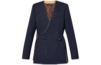 LOUIS VUITTON Technical Gabardine Wrap Blazer