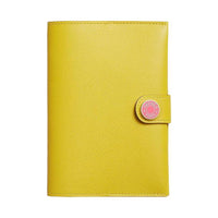 HERMES R.M.S Calfskin Passport Holder Unisex Yellow