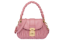 MIU MIU Leather Handbag Women's Pink