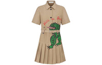 DIOR Short-Sleeved Dresses Women's Khaki