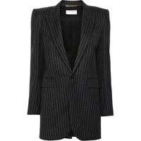 SAINT LAURENT Single Breasted Striped Blazer