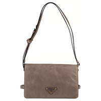 PRADA Calfskin Shoulder Bag Regular Women's Brown