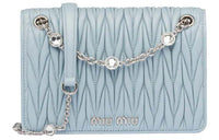 MIU MIU Sheepskin Crossbody Bag Shoulder Bag Women's Blue