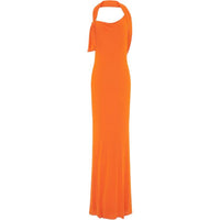 SAINT LAURENT SS24 Sleeveless Dress Women's Orange
