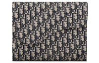 DIOR Jacquard With Canvas Saddle Bag Canvas Bag Clutch Women's Beige/Black