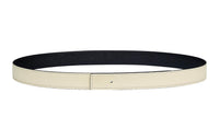 HERMES Leather Belts Women's Ecru/Black