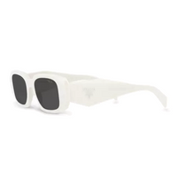 PRADA Acetate Rectangular Sunglasses Women's White
