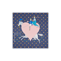 HERMES Silk Scarves Women's Dark Blue
