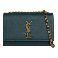SAINT LAURENT KATE Cow Leather Crossbody Bag Shoulder Bag Women's Blue