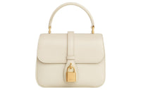 CELINE Tabou Smooth Calf Leather Shoulder Bag Crossbody Bag Handbag Mini Women's Pearl White