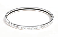 HERMES Metal Bangles Unisex White