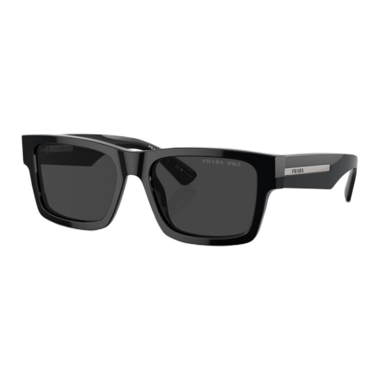 PRADA Acetate Square Sunglasses Men's Black